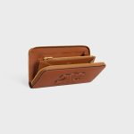 LARGE ZIPPED WALLET CUIR TRIOMPHE IN SMOOTH CALFSKIN TAN - Image 4